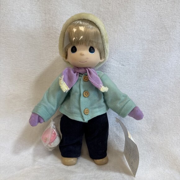 Rare Precious Moments "Sugar Town" Vinyl Boy Doll With Paint Can And Tag‎ - Picture 1 of 12